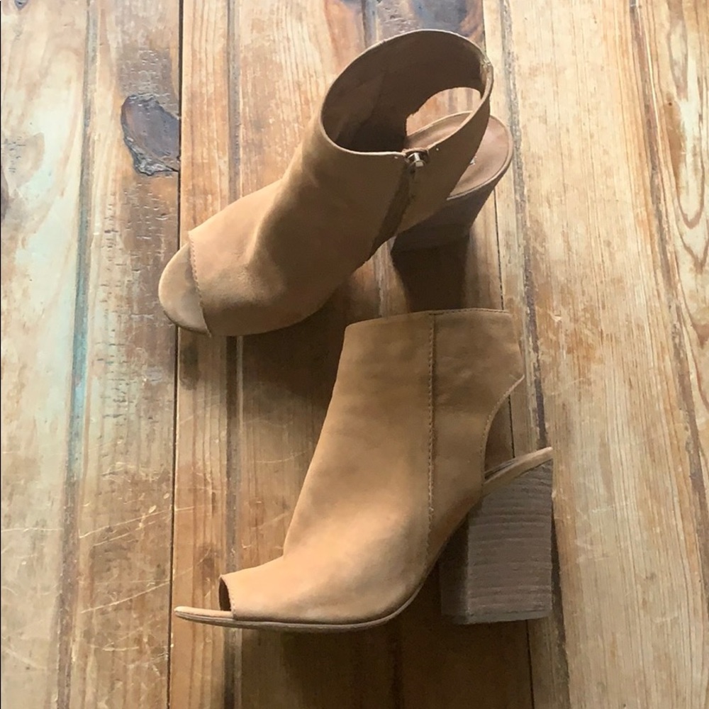 Steve Madden Open Toe Block Heel Booties